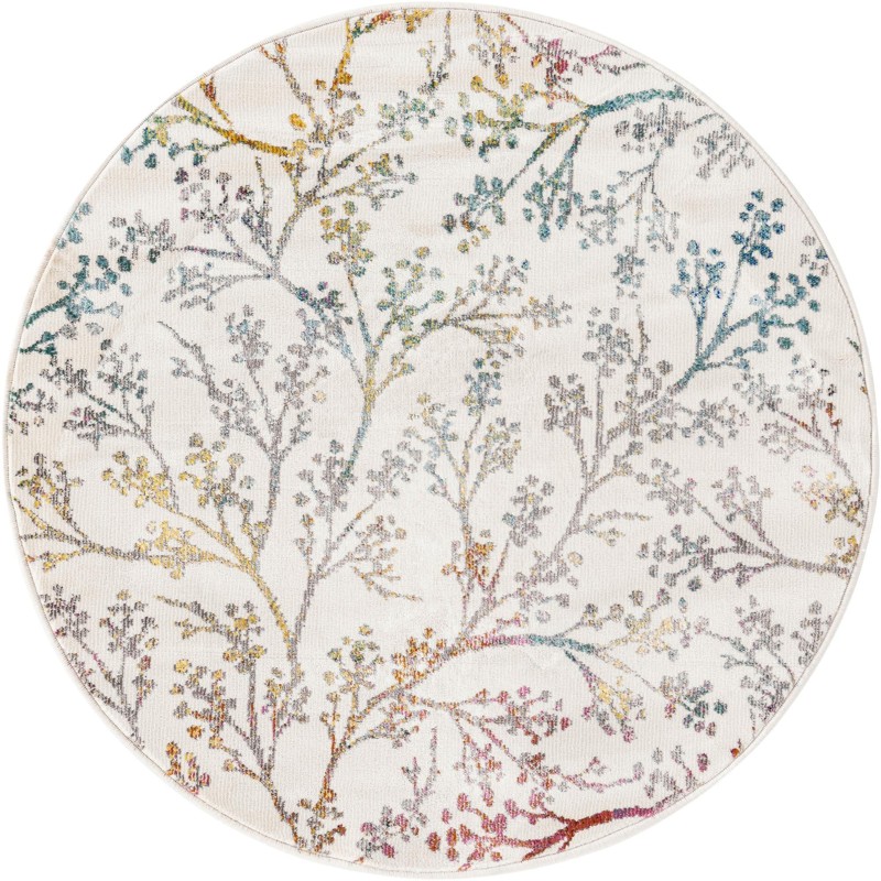 Garrick · Botanical rug, ivory and multicolor