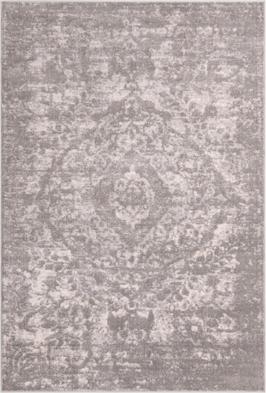 6' x 9' Priestley · Medallion rug, gray