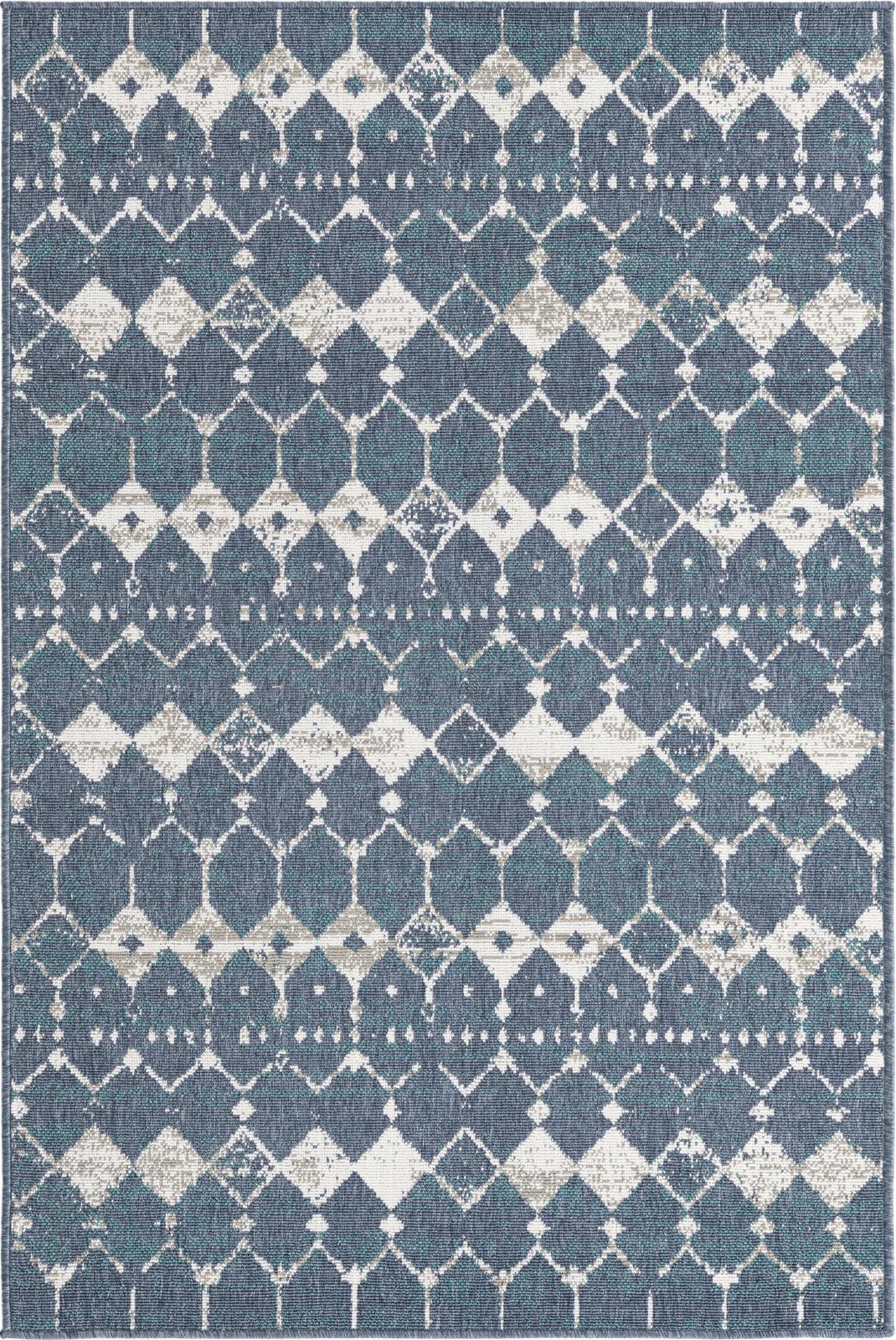 4' x 6' Stowe · Diamond Outdoor Rug, navy