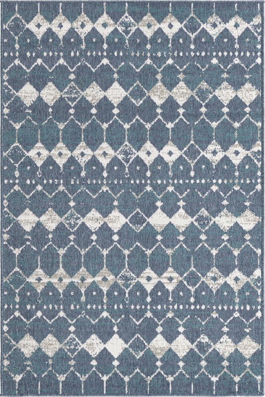 4' x 6' Stowe · Diamond Outdoor Rug, navy