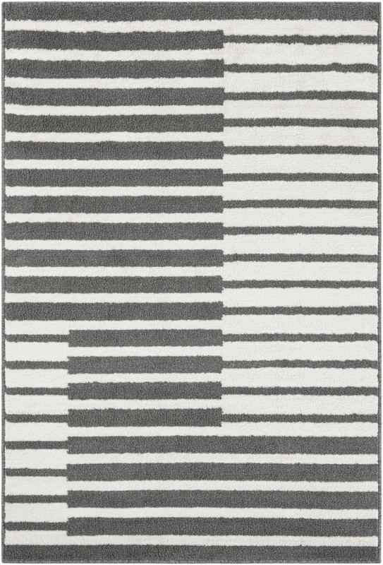 4' x 6' Crossing · Geometric rug, gray