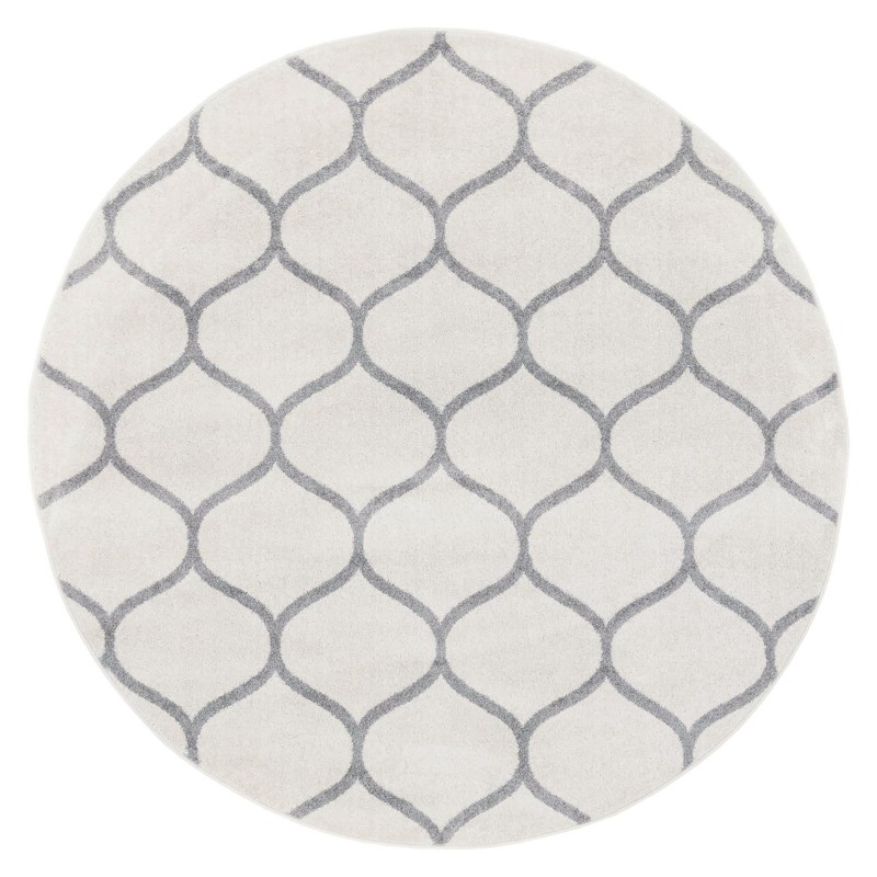 Ingram · Lattice rug, ivory and gray