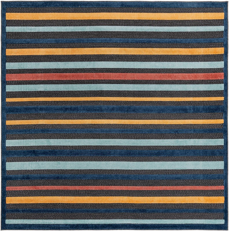 Buckland · Geometric Outdoor Rug, charcoal