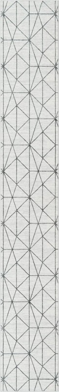 3' x 19' 8 Gilman · Geometric rug, white