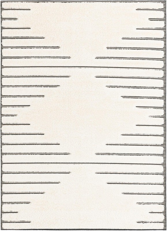 5' x 7' Hibbert · Abstract rug, ivory white