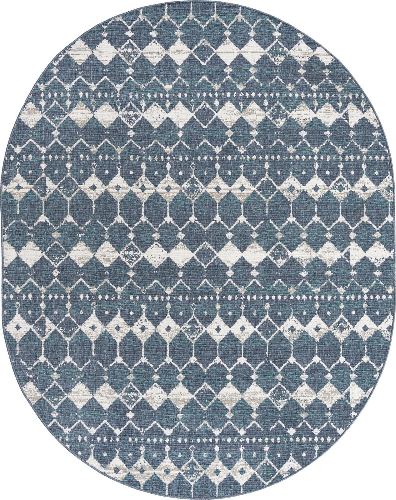 7' 10 x 10' Stowe · Diamond Outdoor Rug, navy