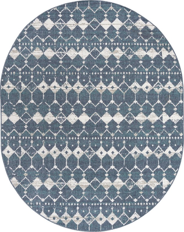7' 10 x 10' Stowe · Diamond Outdoor Rug, navy