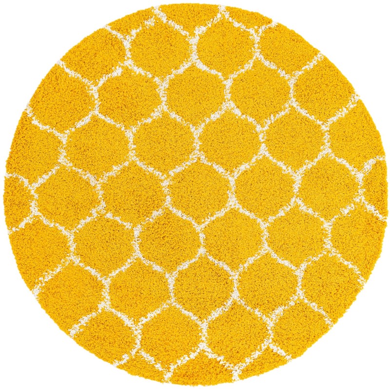 5' 3 x 5' 3 Barnett · Trellis Shag Rug, yellow