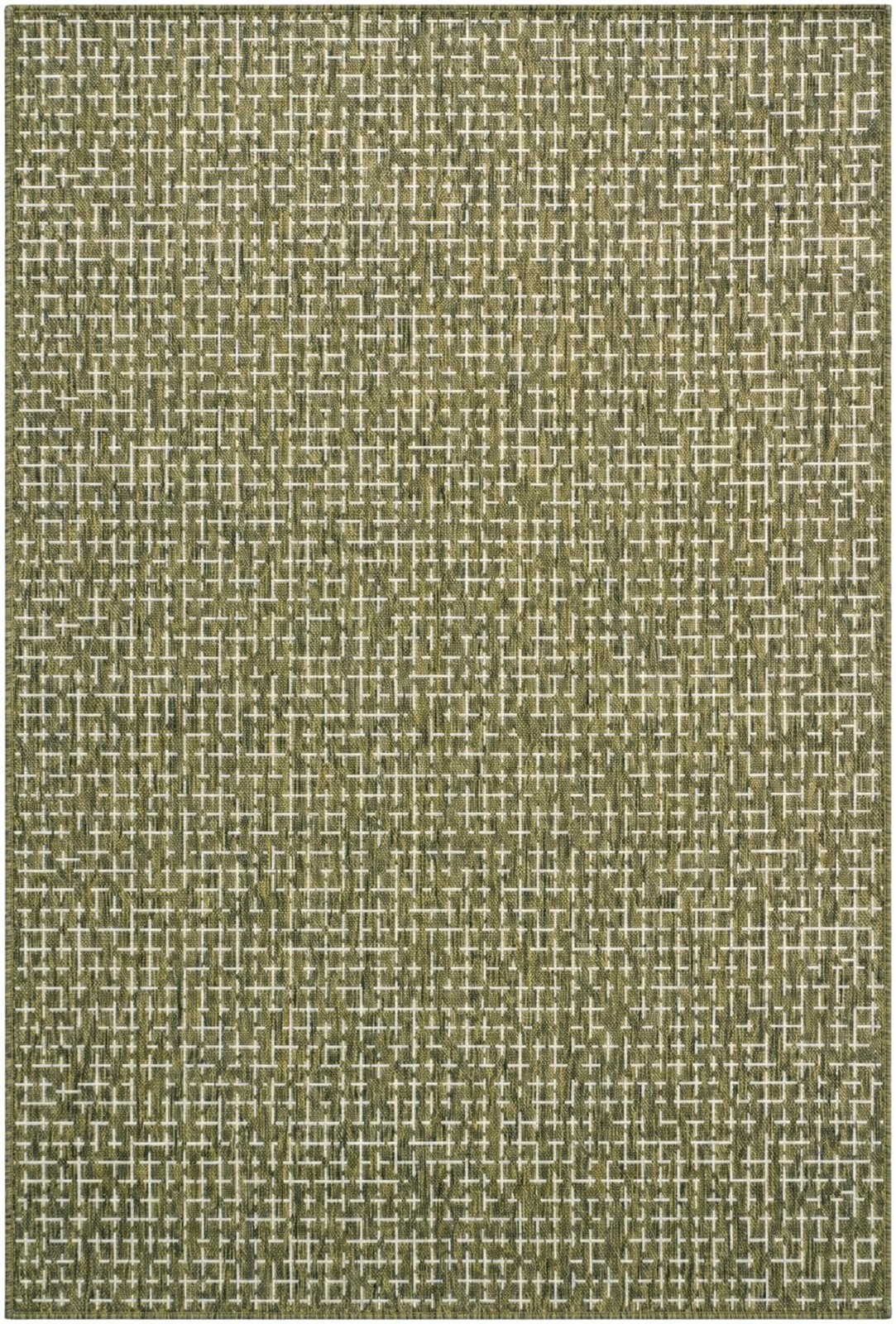 4' x 6' Loam · Plaid Outdoor Rug, green