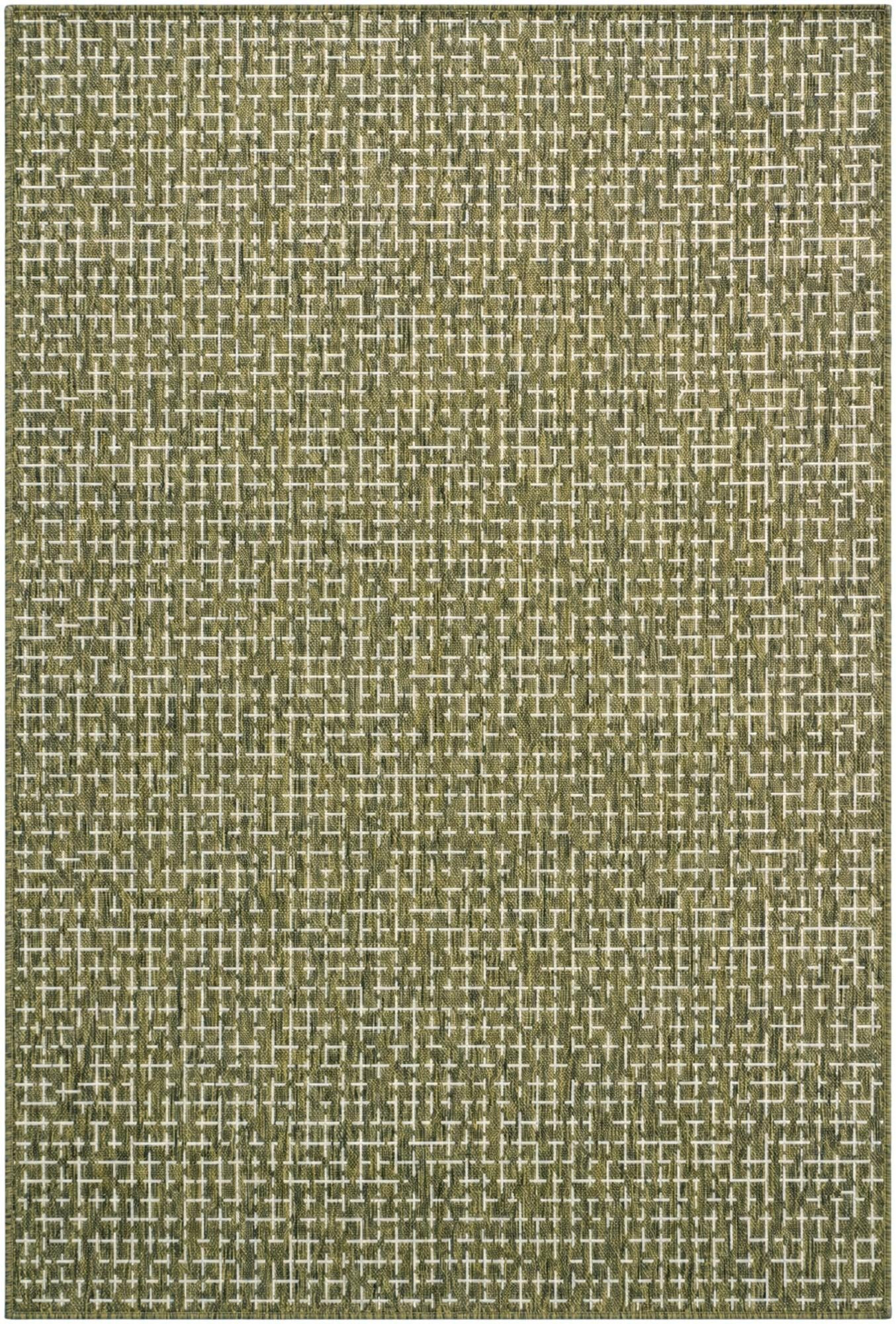 4' x 6' Loam · Plaid Outdoor Rug, green