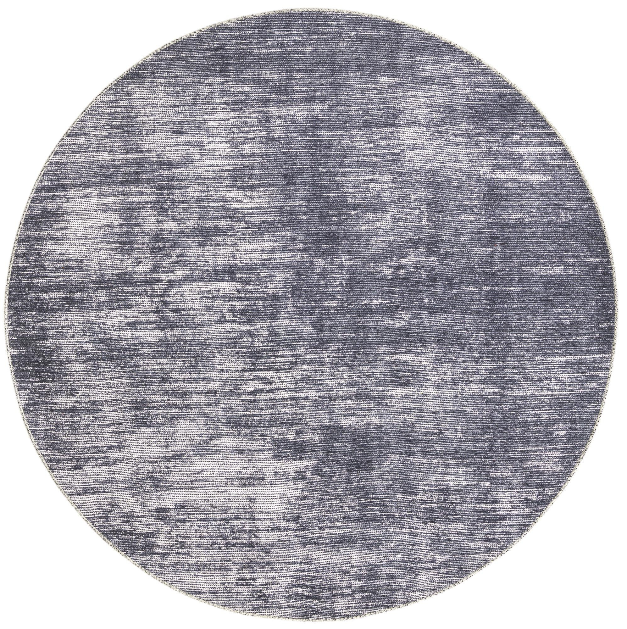 5' x 5' Prewitt · Gradient lines rug, gray and ivory