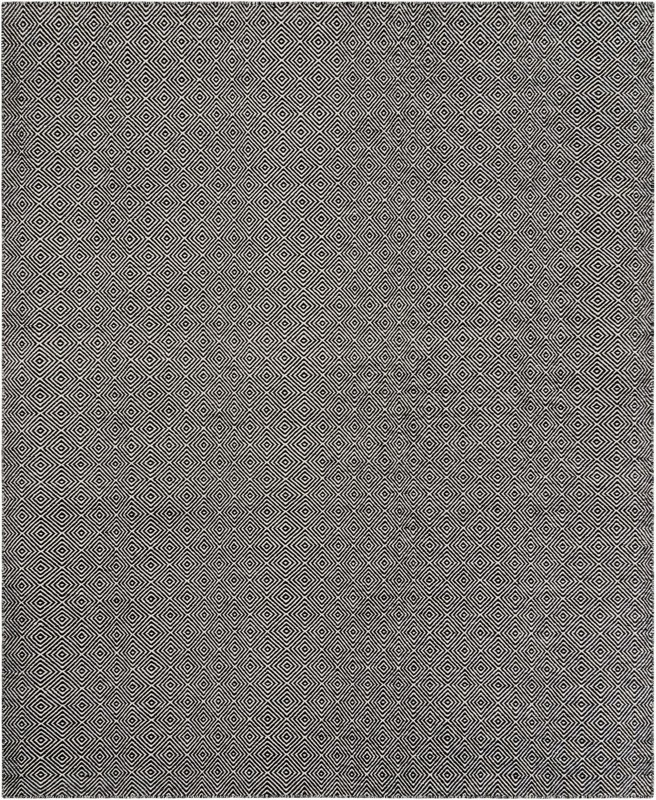 7' 10 x 10' Standish · Diamond Wool Rug, black and ivory
