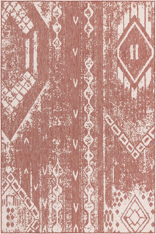 Wildman · Chevron Outdoor Rug, rust red
