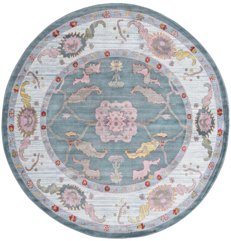8' 2 x 8' 2 Pope · Border rug, gray