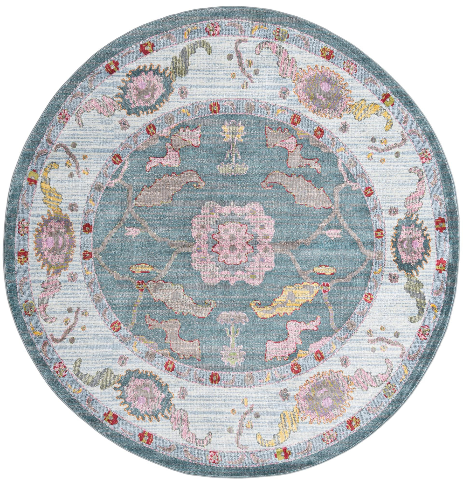 8' 2 x 8' 2 Pope · Border rug, gray