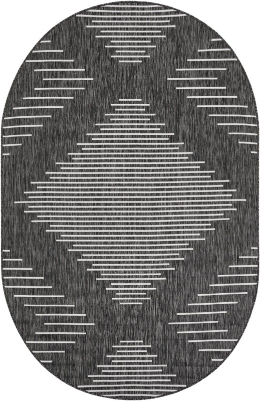 Harlow · Diamond Outdoor Rug, charcoal gray