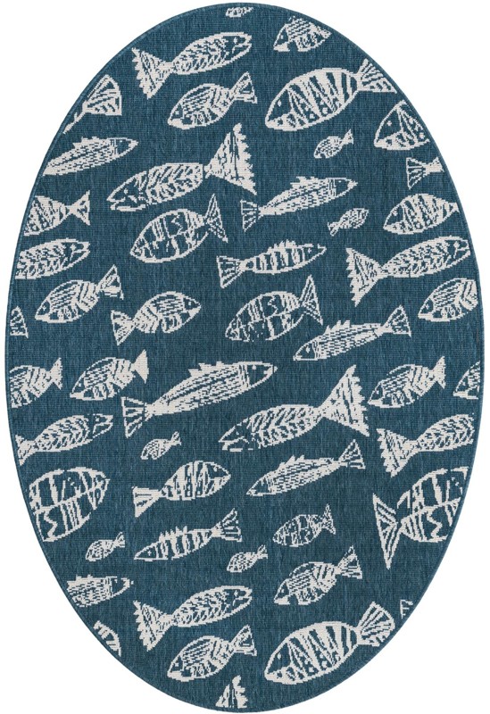 Thaddeus · Pictoral Outdoor Rug, blue