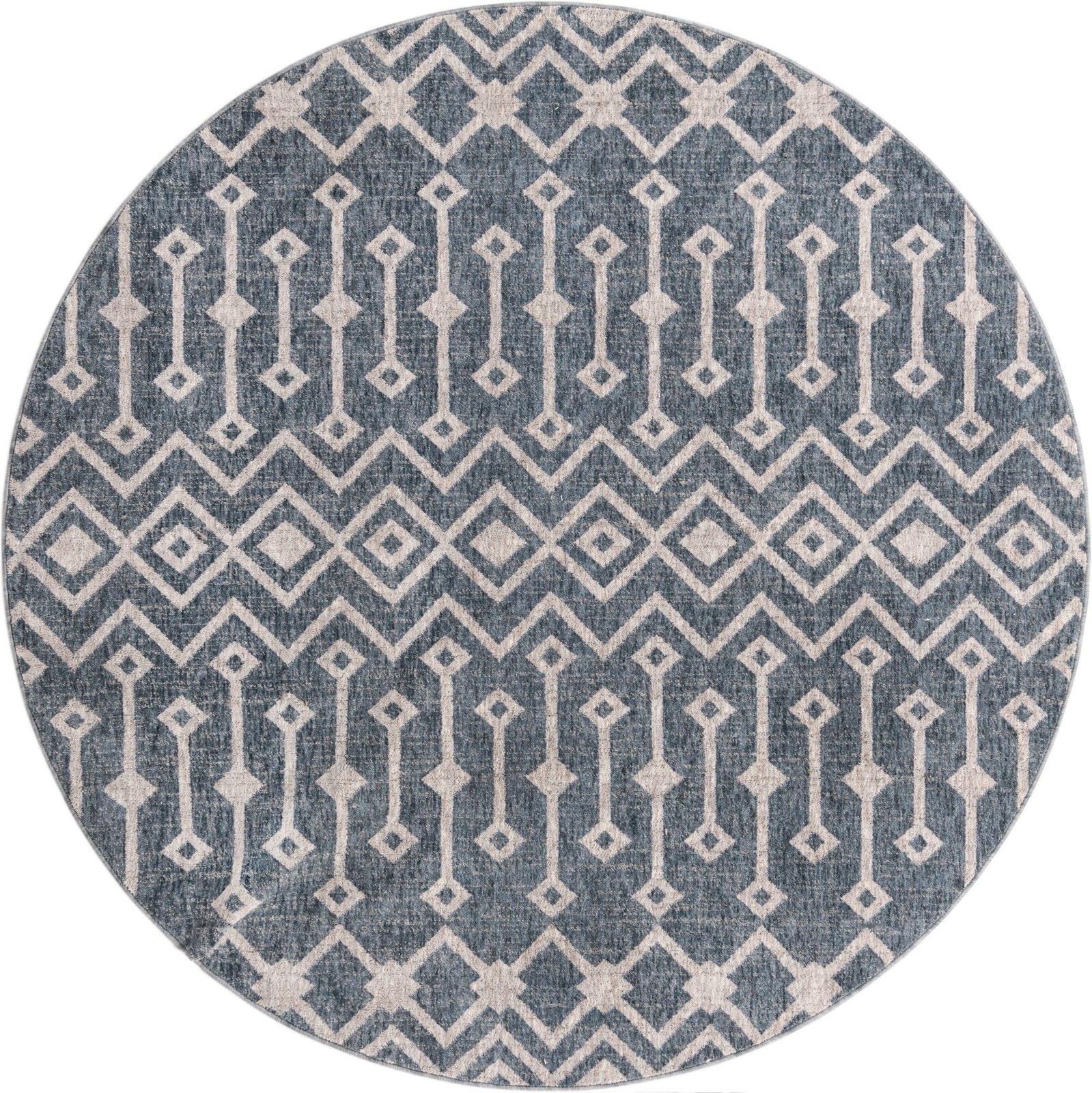 7' x 7' Harlan · Diamond rug, harbor blue