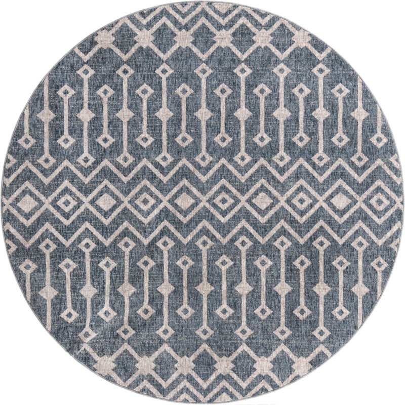 7' x 7' Harlan · Diamond rug, harbor blue