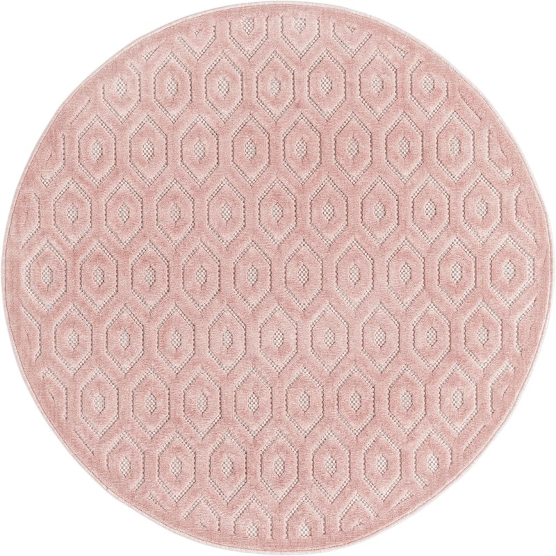 Roanoke · Geometric Outdoor Rug, pink