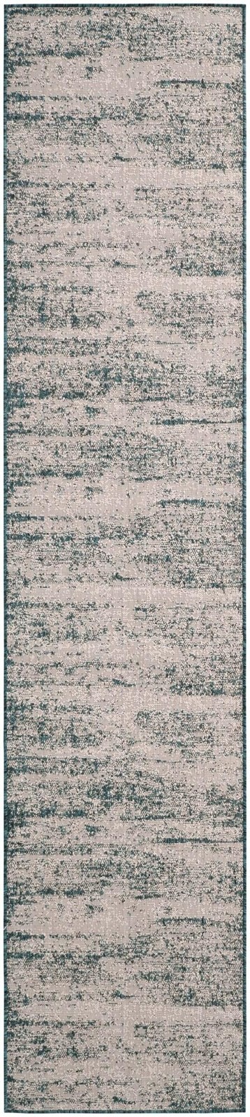 2' 7 x 12' Henley · Abstract Outdoor Rug, teal