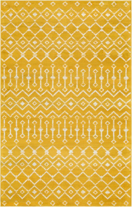5' 3 x 8' Dudley · Chevron rug, yellow