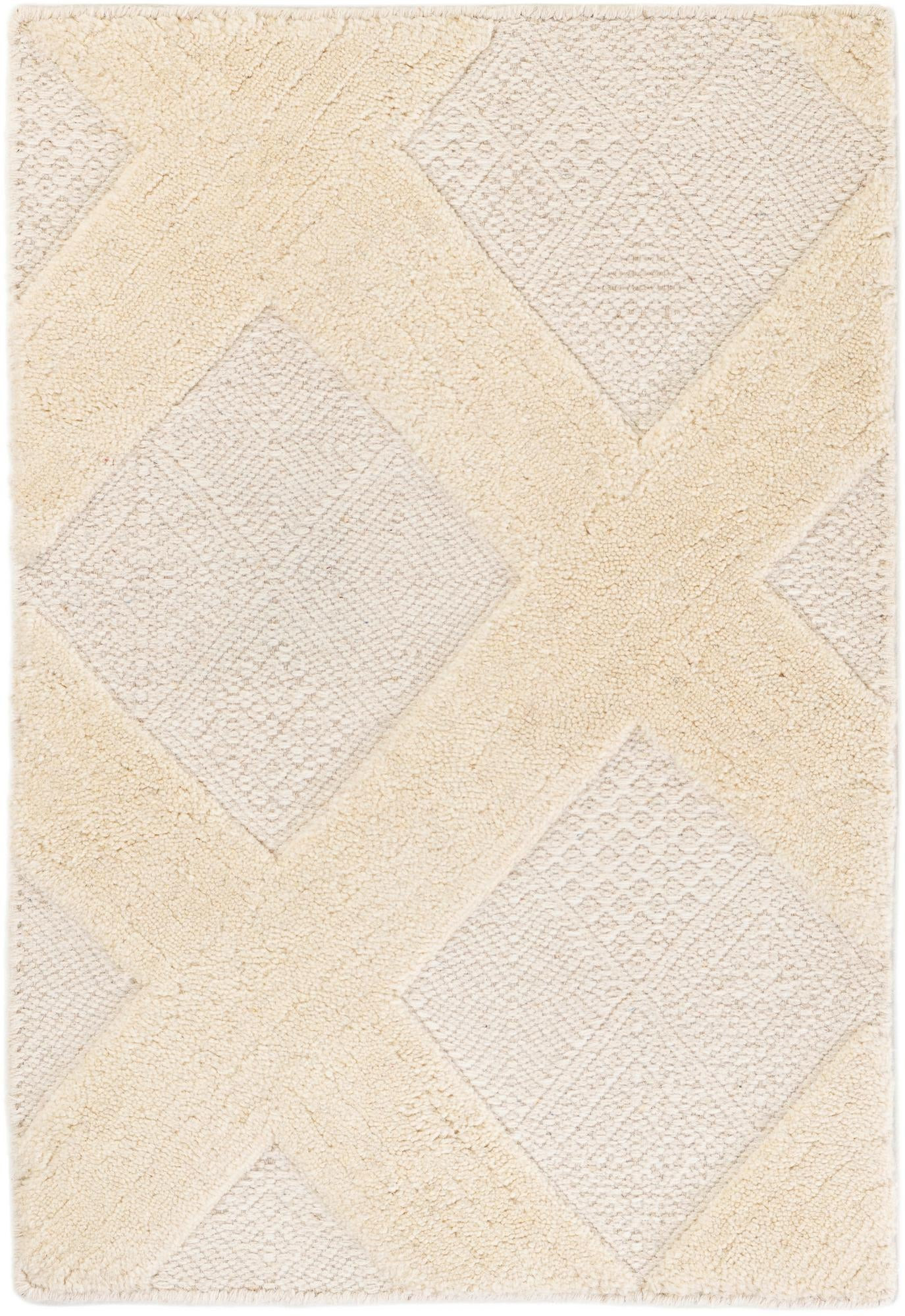 2' x 3' 1 Guthrie · Diamond Wool Rug, ivory