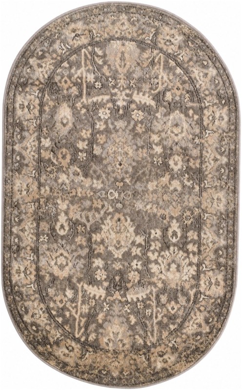 Leacock · Border rug, gray