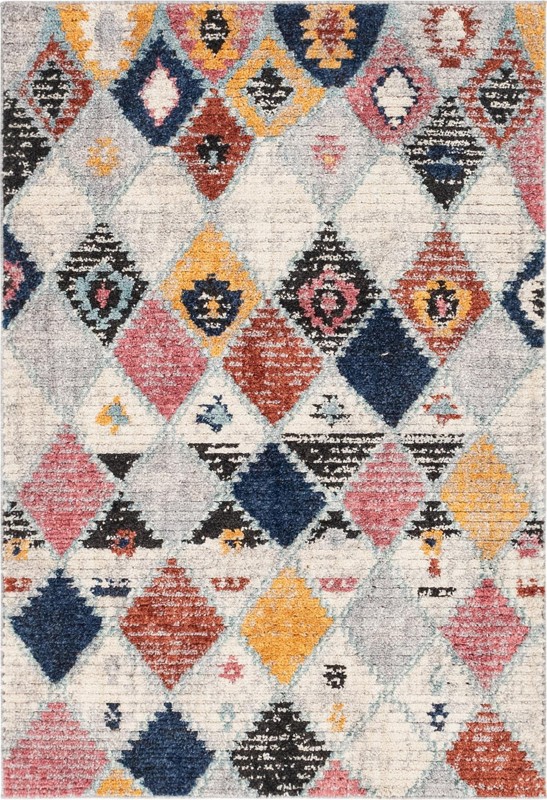 4' x 6' Concord · Diamond rug, multicolor and ivory