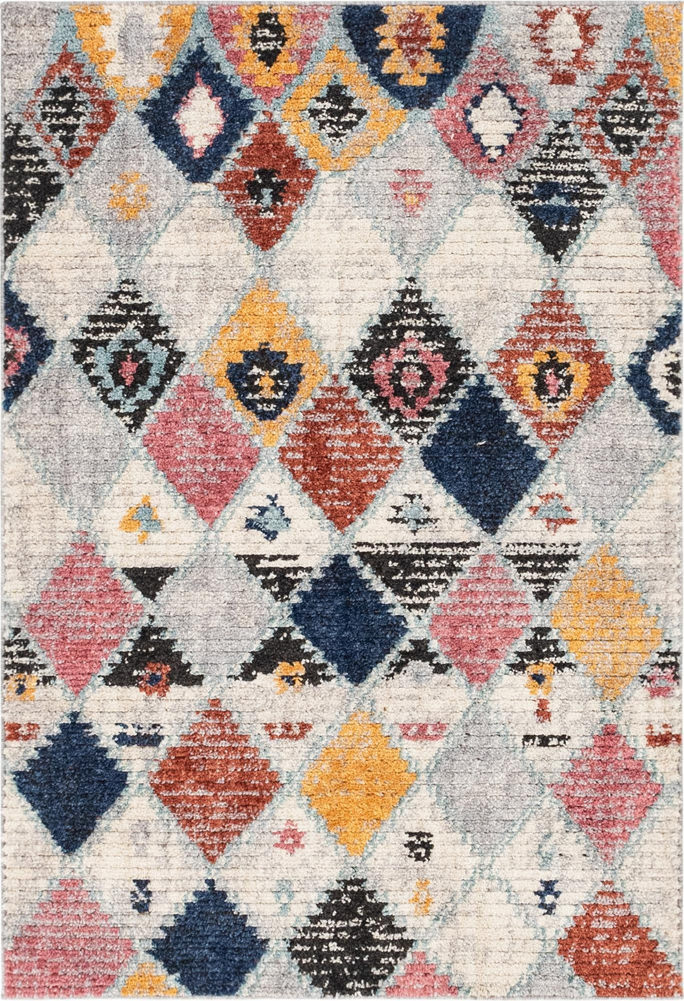 4' x 6' Concord · Diamond rug, multicolor and ivory