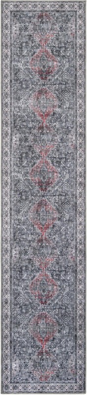 Cowper · Border Washable Rug, gray