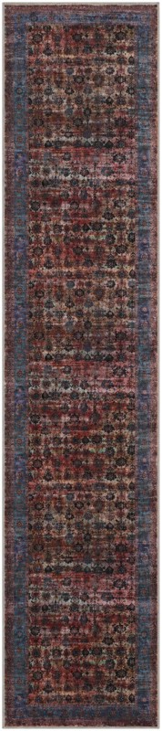 2' 7 x 12' Croft · Persian rug, antique pink and blue