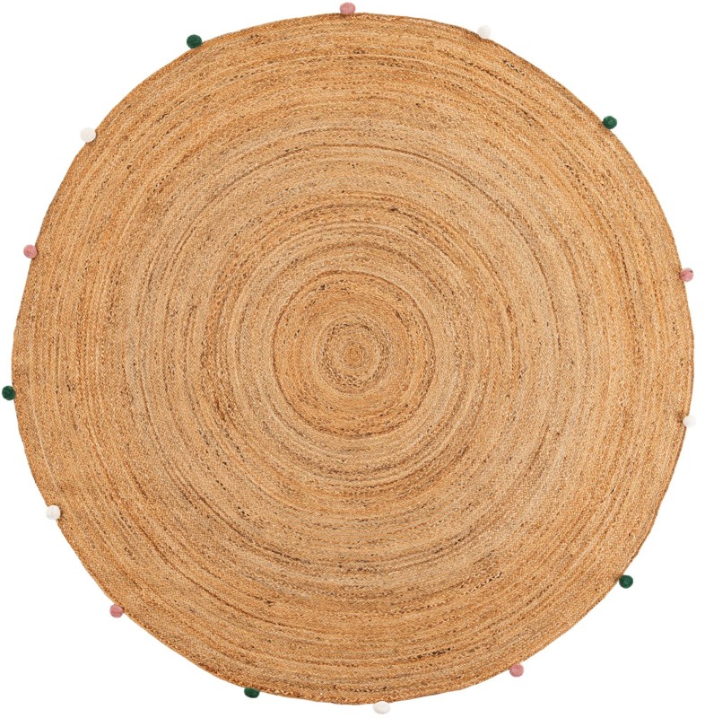 7' 10 x 7' 10 Godwin · Solid Wool Braided Jute Rug, multi