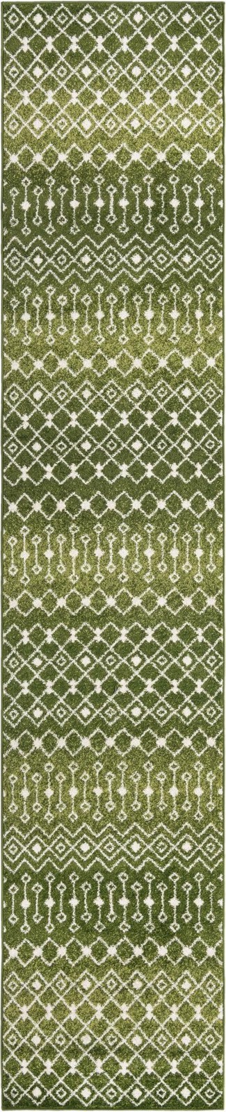 3' 3 x 16' 5 Boswell · Chevron rug, green
