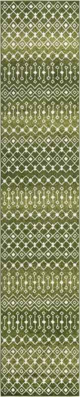 3' 3 x 16' 5 Boswell · Chevron rug, green