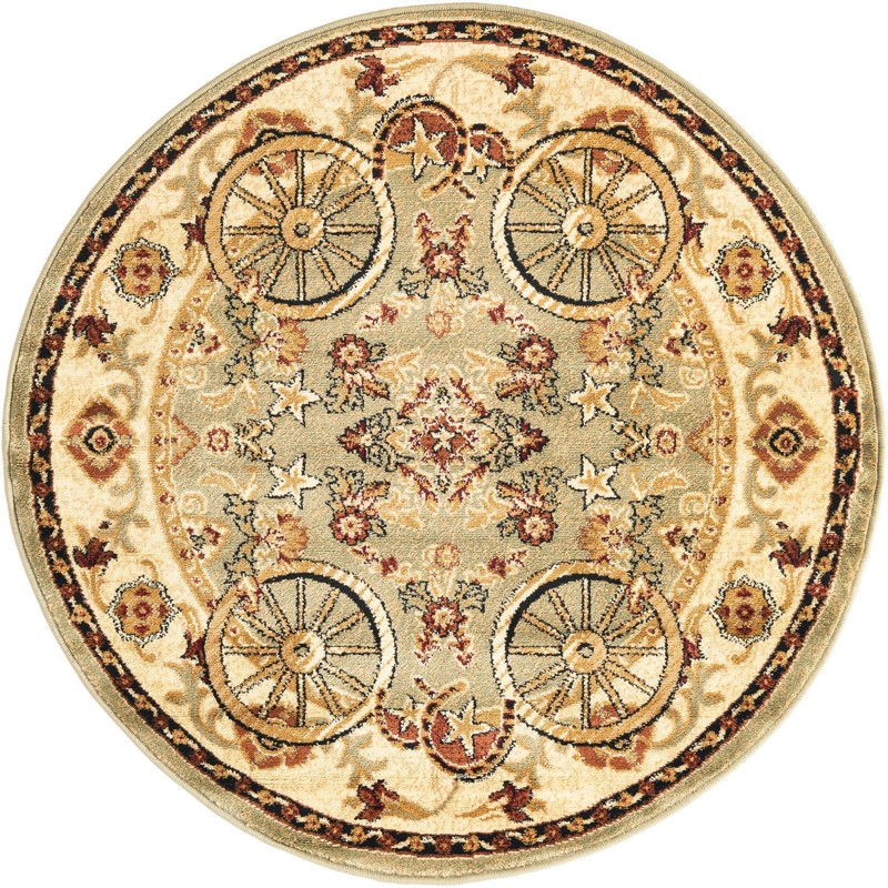 Tabor · Border rug, green