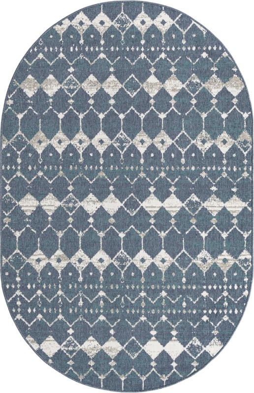 5' 3 x 8' Stowe · Diamond Outdoor Rug, navy