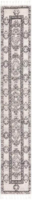 2' x 12' Hillcrest · Border rug, sand
