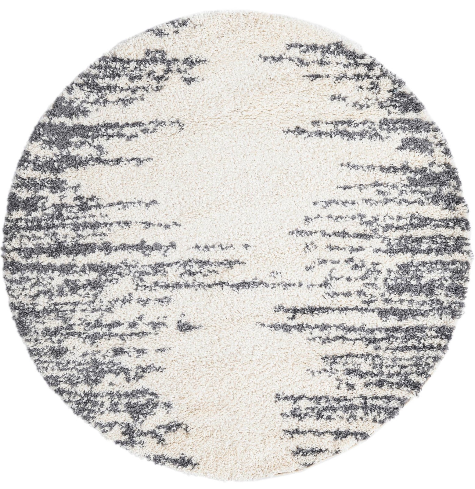 5' 3 x 5' 3 Felton · Abstract Shag Rug, white
