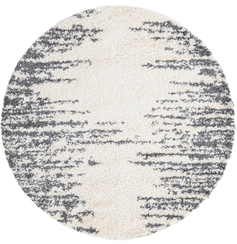 5' 3 x 5' 3 Felton · Abstract Shag Rug, white