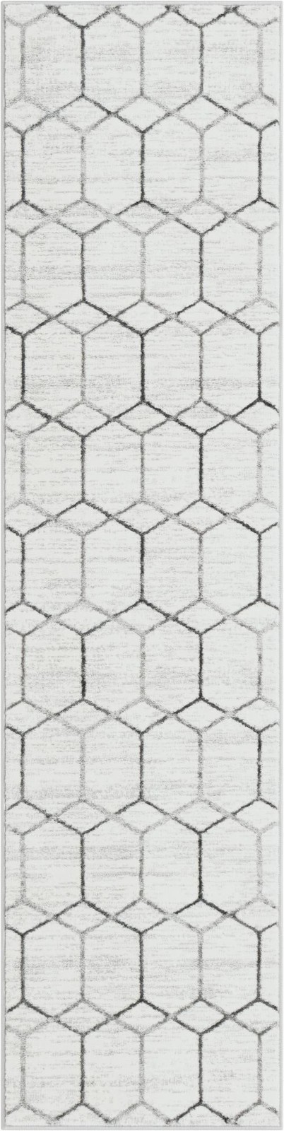 2' x 8' Babcock · Geometric rug, white