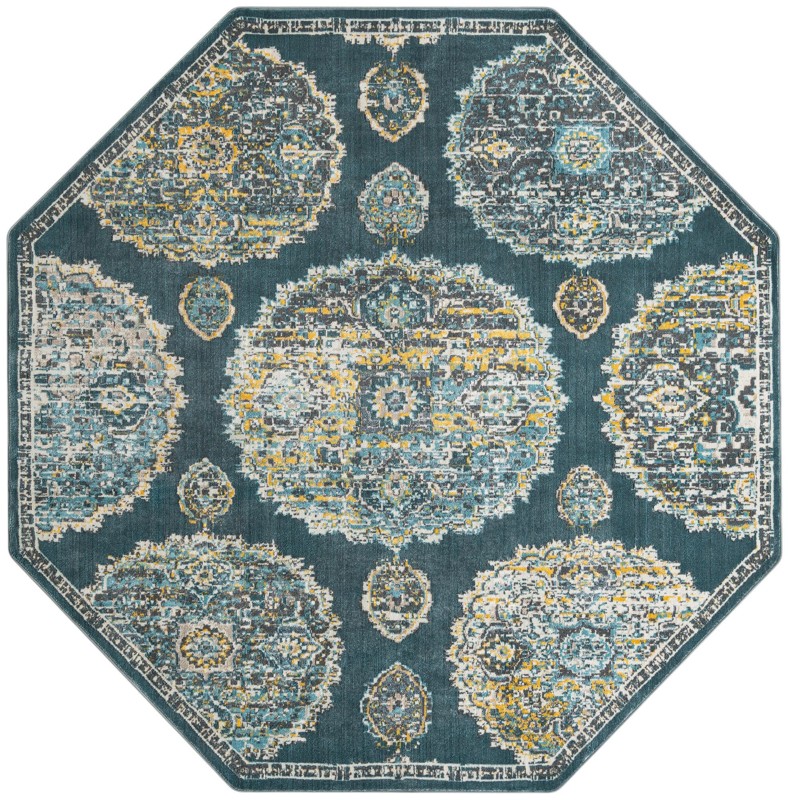 8' 2 x 8' 2 Mather · Medallion rug, gray
