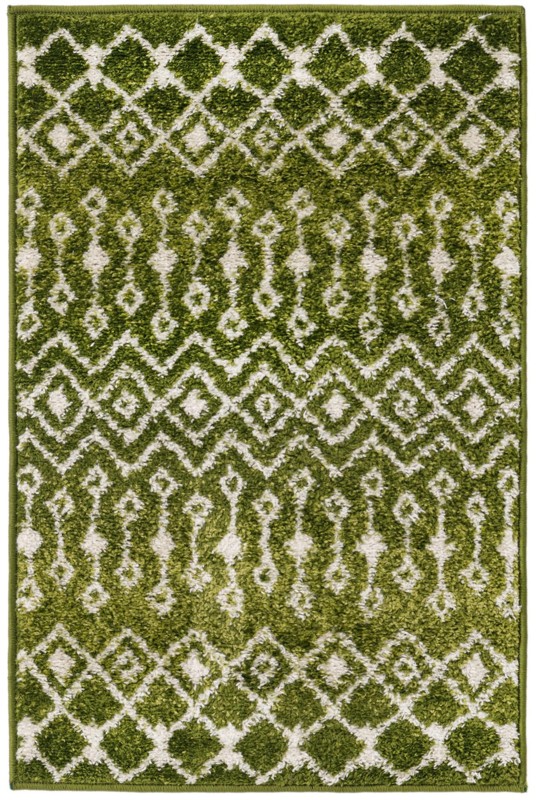 2' x 3' Boswell · Chevron rug, green