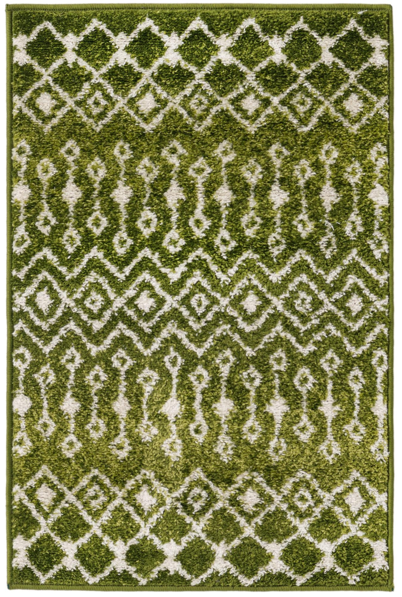 2' x 3' Boswell · Chevron rug, green