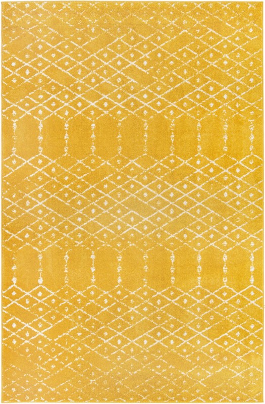 5' 3 x 8' Newcomb · Diamond rug, yellow