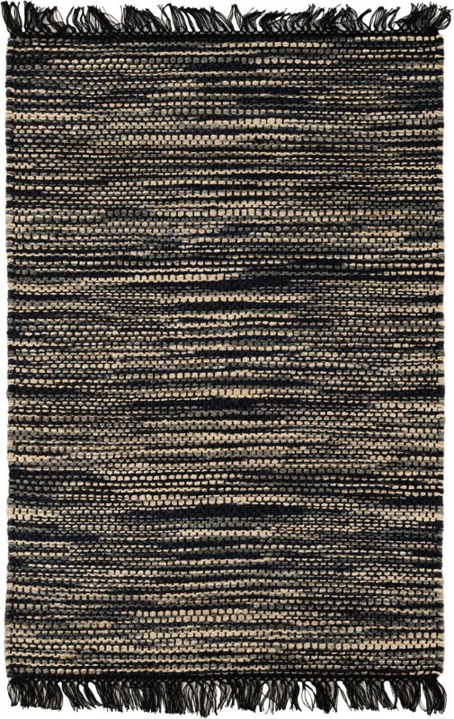 Barrett · Striped rug, navy blue and ivory