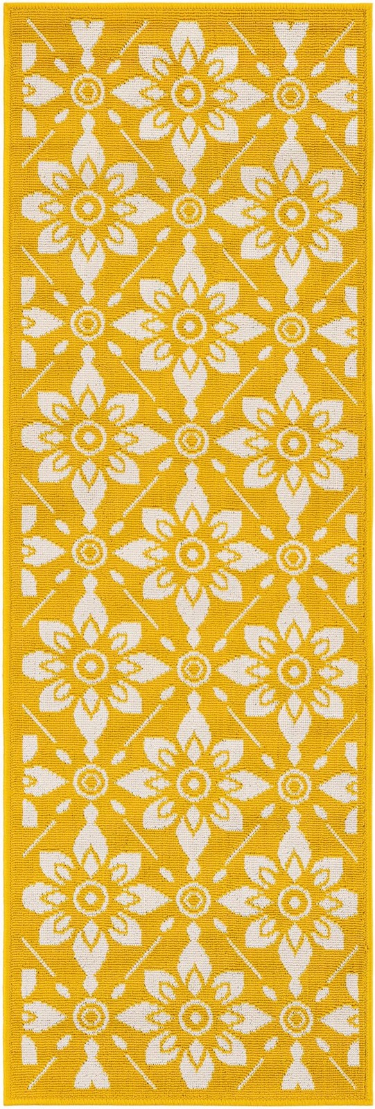2' x 6' Selwyn · Floral / botanical Outdoor Rug, yellow