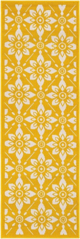 2' x 6' Selwyn · Floral / botanical Outdoor Rug, yellow