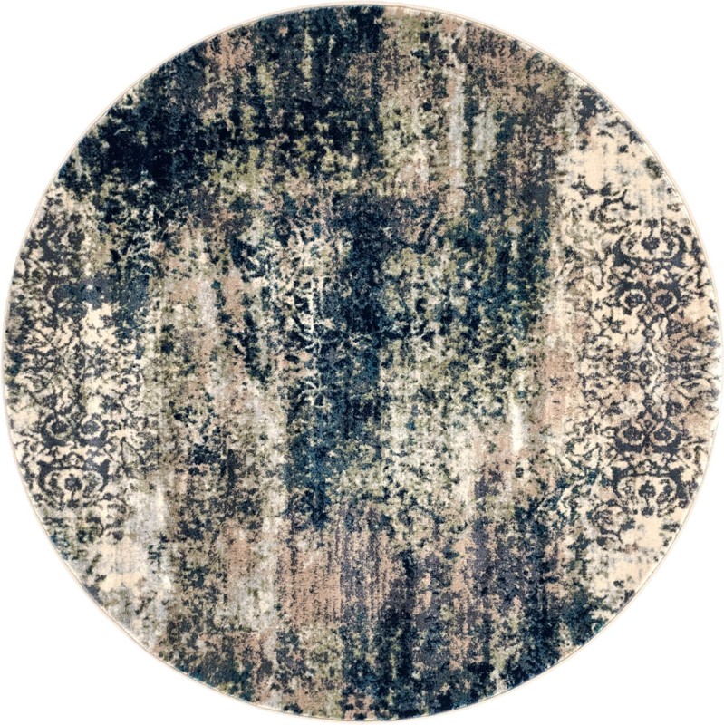 Edmund · Abstract rug, navy and beige