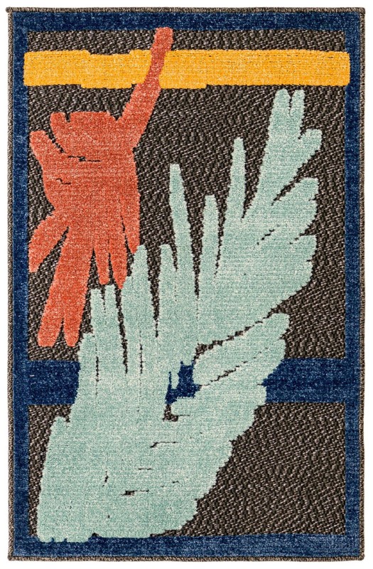Elm · Floral / botanical Outdoor Rug, charcoal